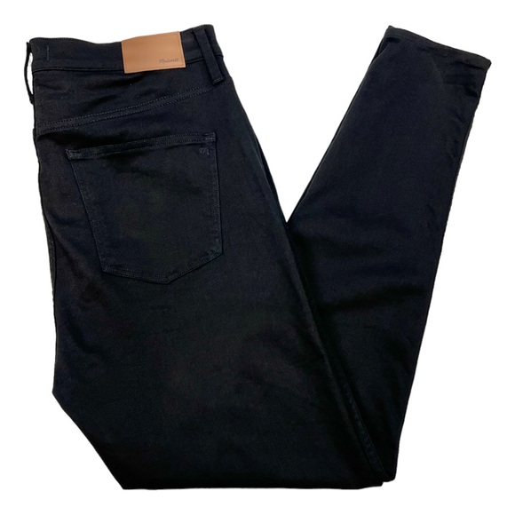 Madewell 10” High Rise Skinny Jeans Black Carbondale Wash Size 32 - Picture 2 of 10